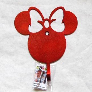 metal minnie mouse wall hooks, girl mouse wall art