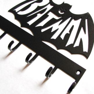 metal batman with name spelled out, superhero wall art