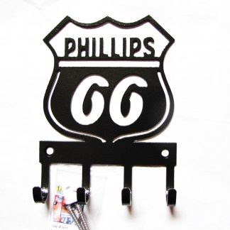 phillips 66 logo metal wall hooks, key holder