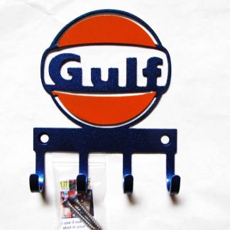 gulf oil metal wall hooks, key holder