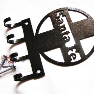 santa fe logo metal wall hooks, key holder