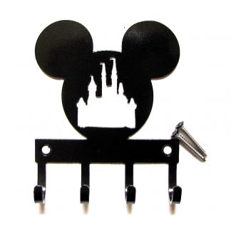 Mickey Head with Castle Metal Wall Hooks