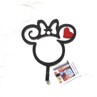 metal minnie mouse curly head wall hook
