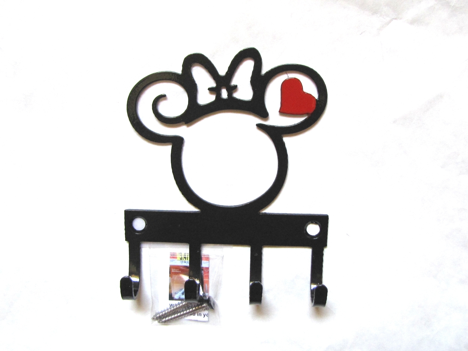 Metal MINNIE INSPIRED WALL HOOKS Minnie Head Hooks Minnie Wall Art Minnie Mouse