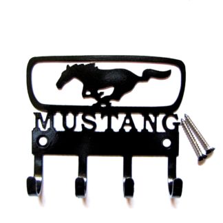 metal mustange logo wall hooks, key hooks, key holder, key hanger