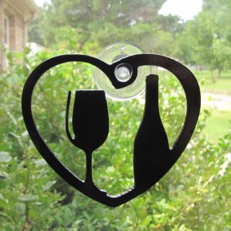 metal wine window art windor ornament